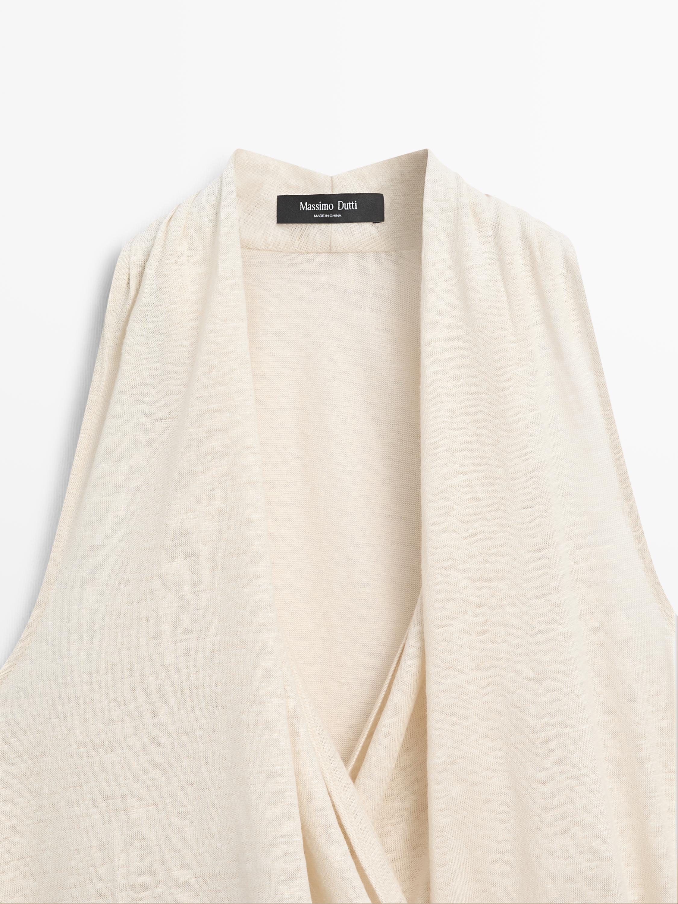 Top croisé drapé